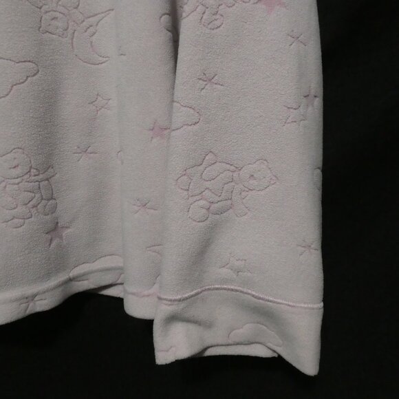 CELESTE | large | Adorable Fleece Light Pink Teddy Bear and Cloud Pajama Shirt - Picture 15 of 16